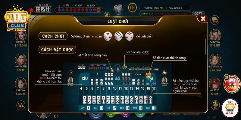 Luật chơi Sicbo HITCLUB cơ bản mà người chơi cần nắm